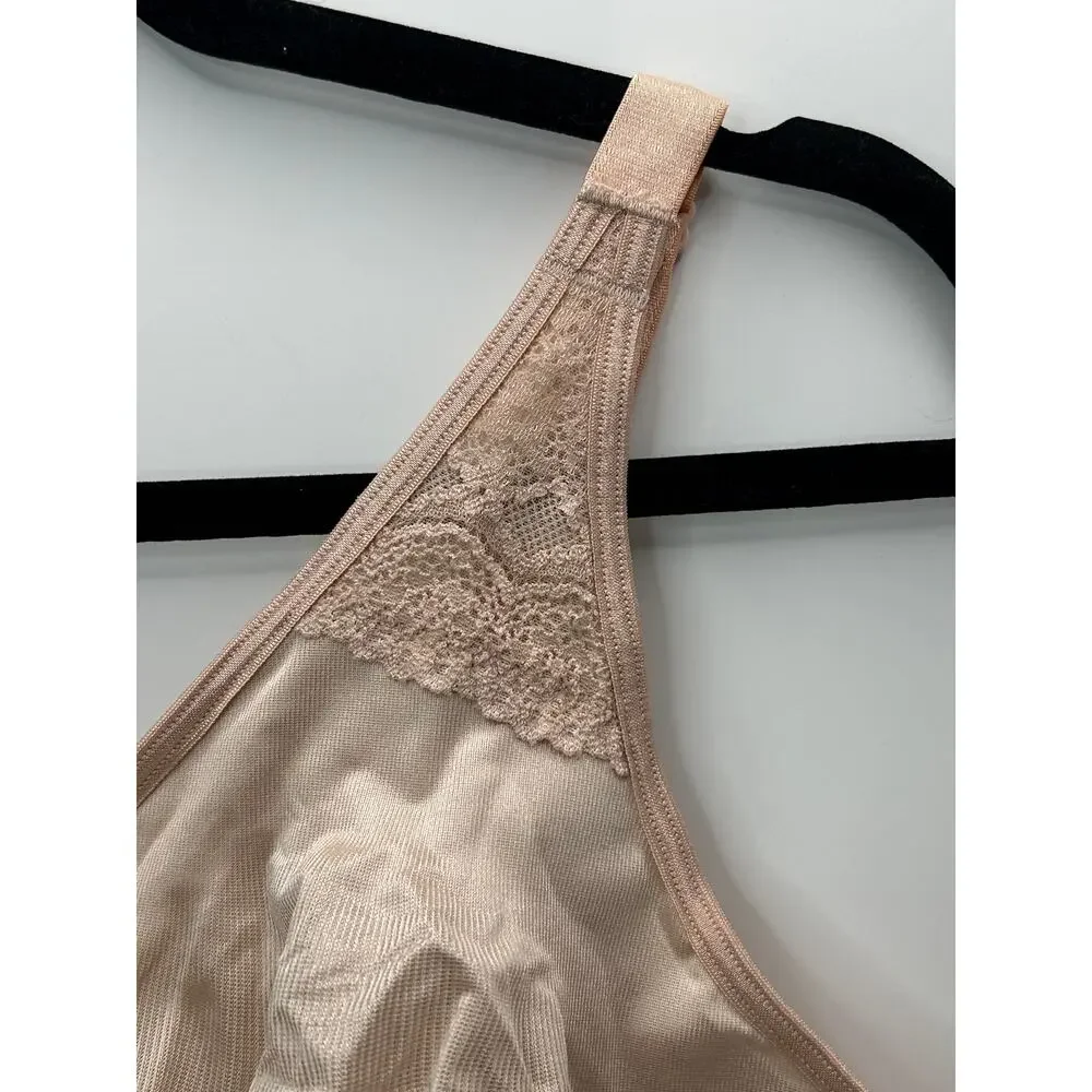 Ruby Ribbon Pin-Up Cami Lace Inserts Shapewear Style 3055 Pale Women's 48 NIB - Picture 4 of 8